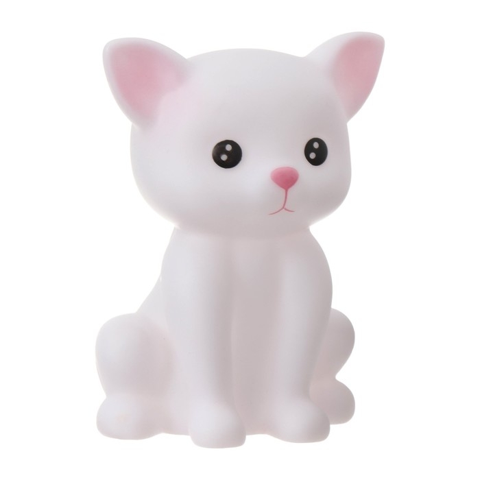 Ночник Ночник "Котёнок" LED от батареек 3хLR44 белый 6х9х12 см RISALUX