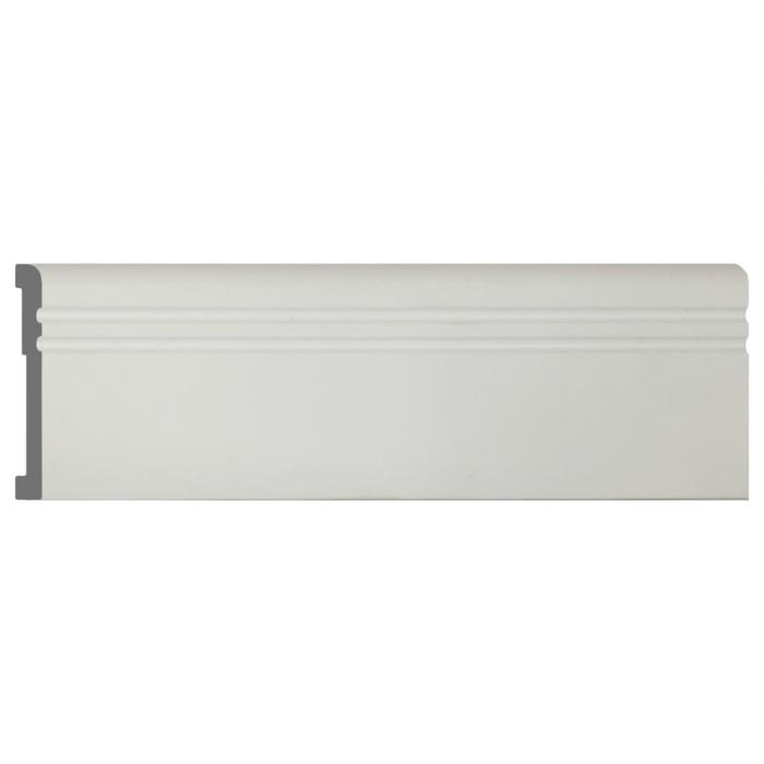 Плинтус пластиковый ударопрочный белый 80х12х2000мм