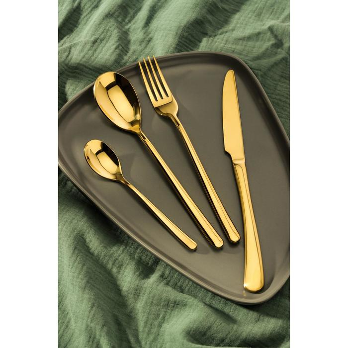 Столовые приборы из нержавеющей стали Magistro &laquo;Джентри&raquo;, 4 предмета, цвет золотой