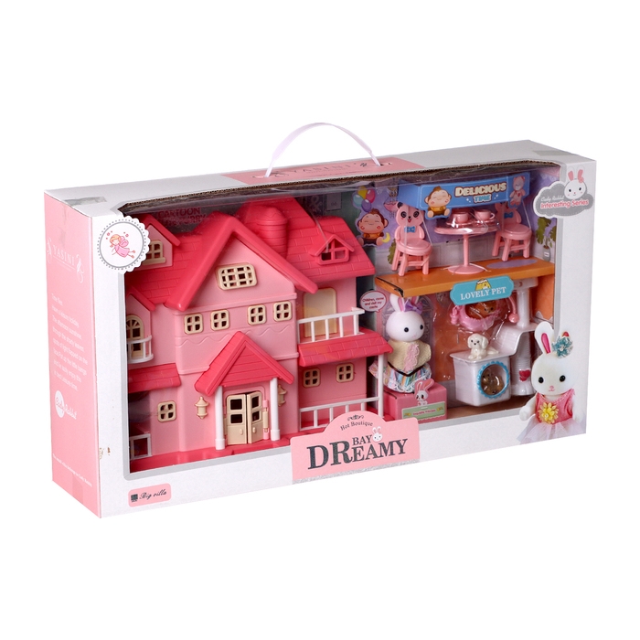Дом для зверей «Зайчики: сказочная вилла», с набором мебели и аксессуаров Дом для зверей «Зайчики: сказочная вилла», с набором мебели и аксессуаров