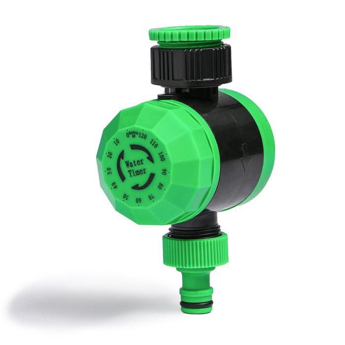Таймер для полива, до 2-х часов, с набором переходников для подключения, пластик, Greengo Таймер для полива, до 2-х часов, с набором переходников для подключения, пластик, Greengo
