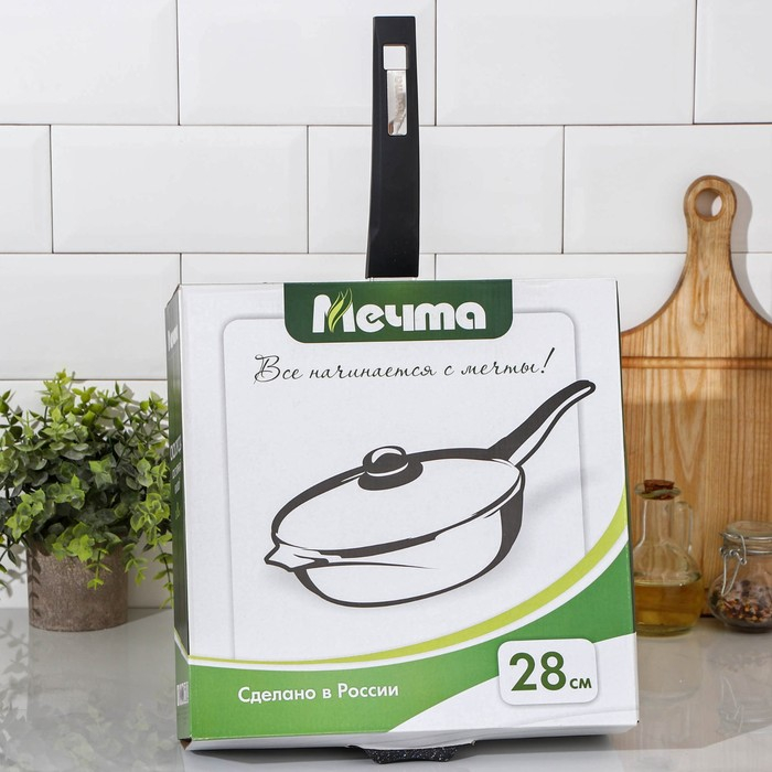 Сковорода «Гранит Star», d=28 см, стеклянная крышка, антипригарное покрытие, тёмно-синий Сковорода «Гранит Star», d=28 см, стеклянная крышка, антипригарное покрытие, тёмно-синий