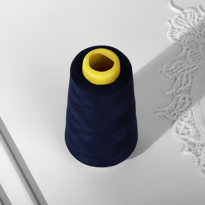 Нитки 50/2, 2700 м, цвет тёмно-синий Нитки 50/2, 2700 м, цвет тёмно-синий