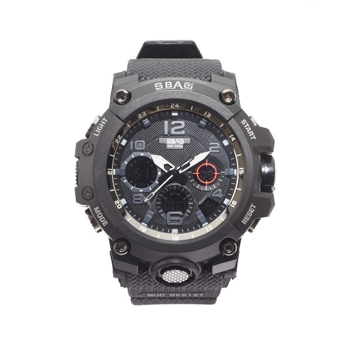 Часы наручные электронные мужские, будильник, календарь, d-5.6 см, l-20.5 см, 3 ATM, черные 972999 Часы наручные электронные мужские, будильник, календарь, d-5.6 см, l-20.5 см, 3 ATM, черные 972999