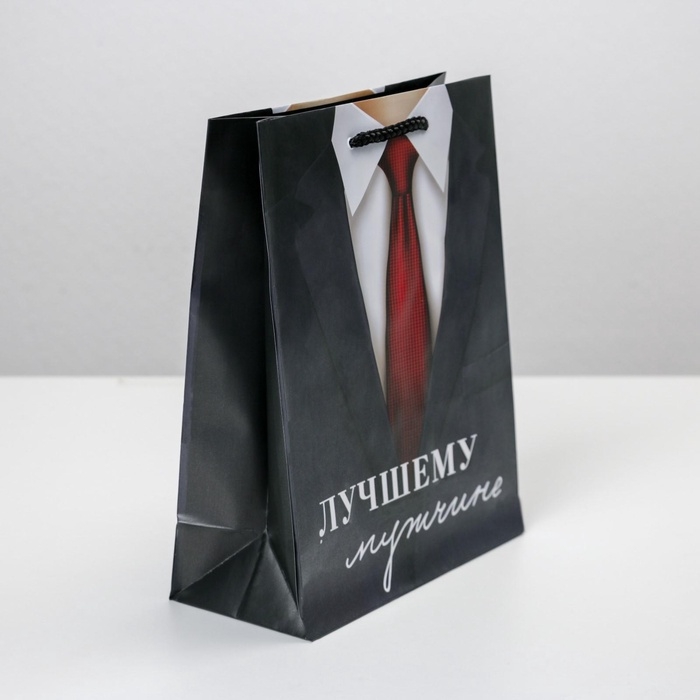 Пакет подарочный ламинированный, упаковка, «Лучшему мужчине», MS 18 х 23 х 8 см Пакет подарочный ламинированный, упаковка, «Лучшему мужчине», MS 18 х 23 х 8 см
