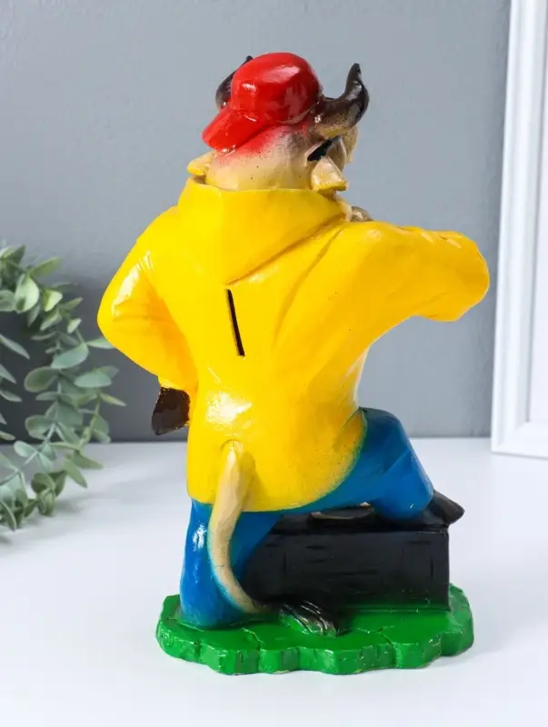 Копилка для денег &laquo;Бык музыкант&raquo;, цветной, 28&times;14&times;12 см