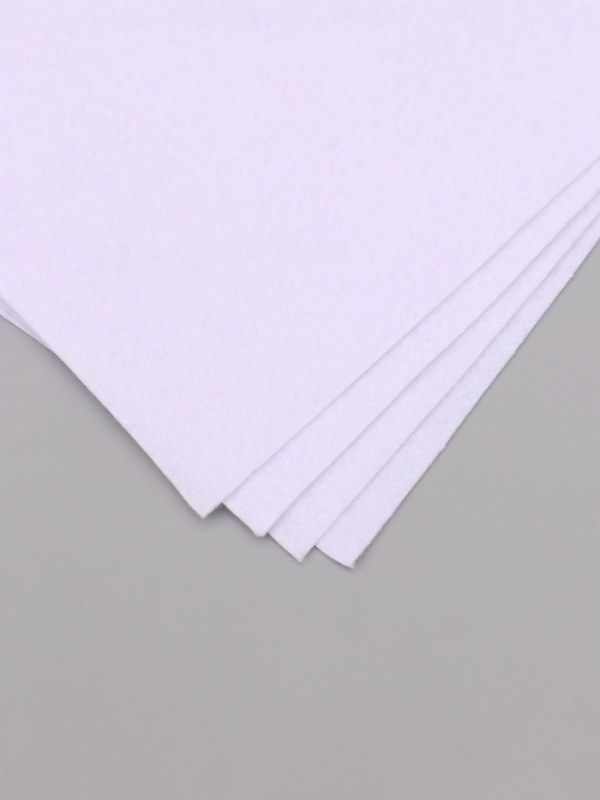 Фетр мягкий 1.5 мм Фетр мягкий 1.5 мм "Белый" набор 4 листа 15х20 см