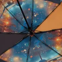Зонт складной Monsoon с полной запечаткой купола изнутри на заказ