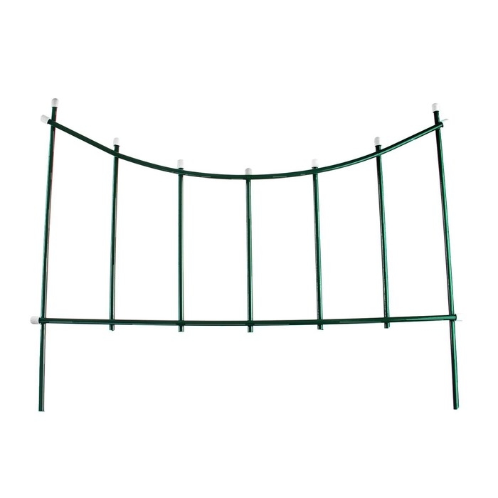 Ограждение декоративное, 60 × 410 см, 5 секций, металл, зелёное, «Горизонталь» Ограждение декоративное, 60 × 410 см, 5 секций, металл, зелёное, «Горизонталь»