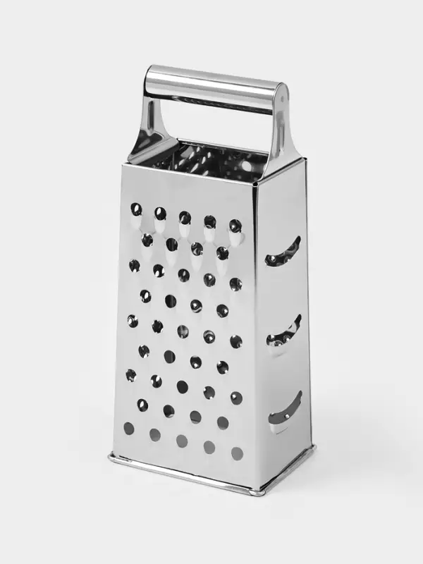 Тёрка четырёхгранная Доляна &laquo;Металлик&raquo;, 10&times;7.5&times;23.5 см, цвет хромированный