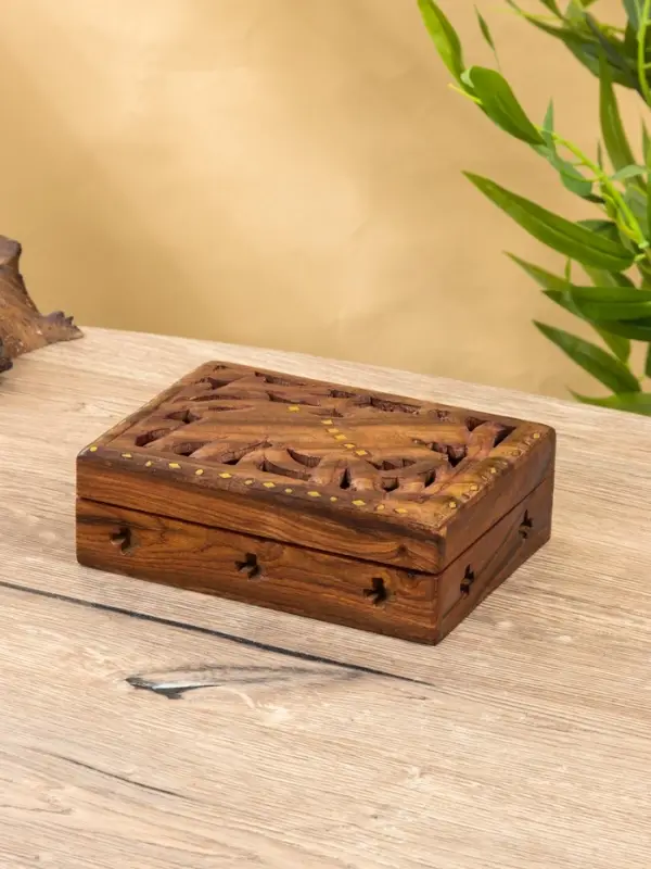 Шкатулка резная &laquo;Хранитель&raquo;, 18&times;13&times;6 см, дерево шишам