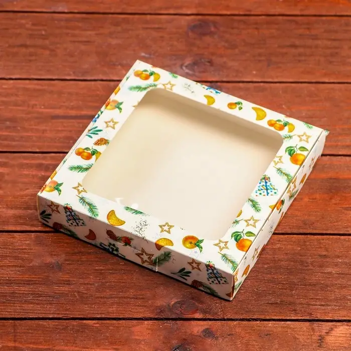 Коробка самосборная «Новогоднее настроение », 16×16×3 см