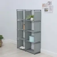Стеллаж для хранения многофункциональный LaDо́m, 85&times;26&times;125 см, серый