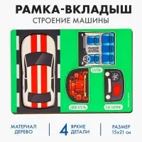 Рамка - вкладыш &laquo;Строение машины&raquo;, 4 детали