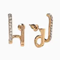 Серьги &laquo;Сияние линий&raquo;, белые в золоте