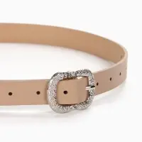 Ремень женский, металлическая пряжка, 2.3&times;105 см, бежевый