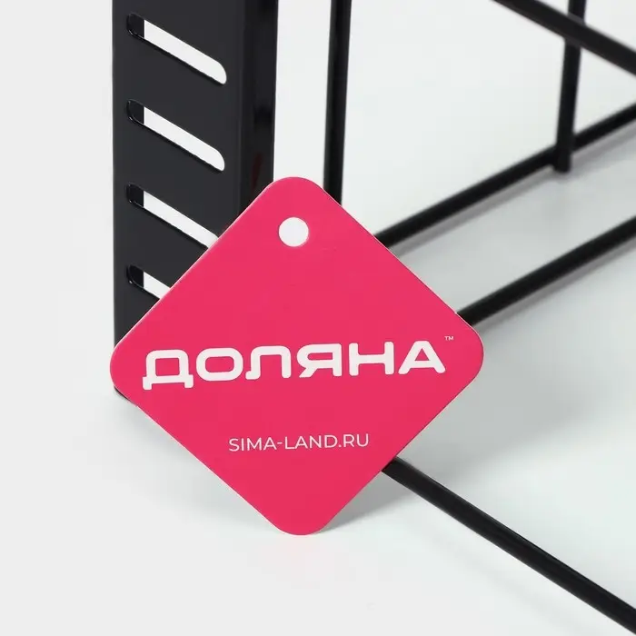 Подставка для сковородок Доляна, 25&times;22&times;38 см, чёрная