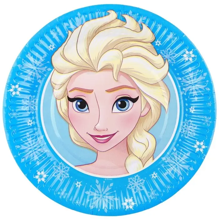 Тарелка одноразовая &laquo;С Днем Рождения!&raquo;, 18 см, Холодное сердце