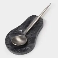 Подставка под ложку Magistro Marble, мрамор, 16.5&times;10&times;1.8 см, чёрная