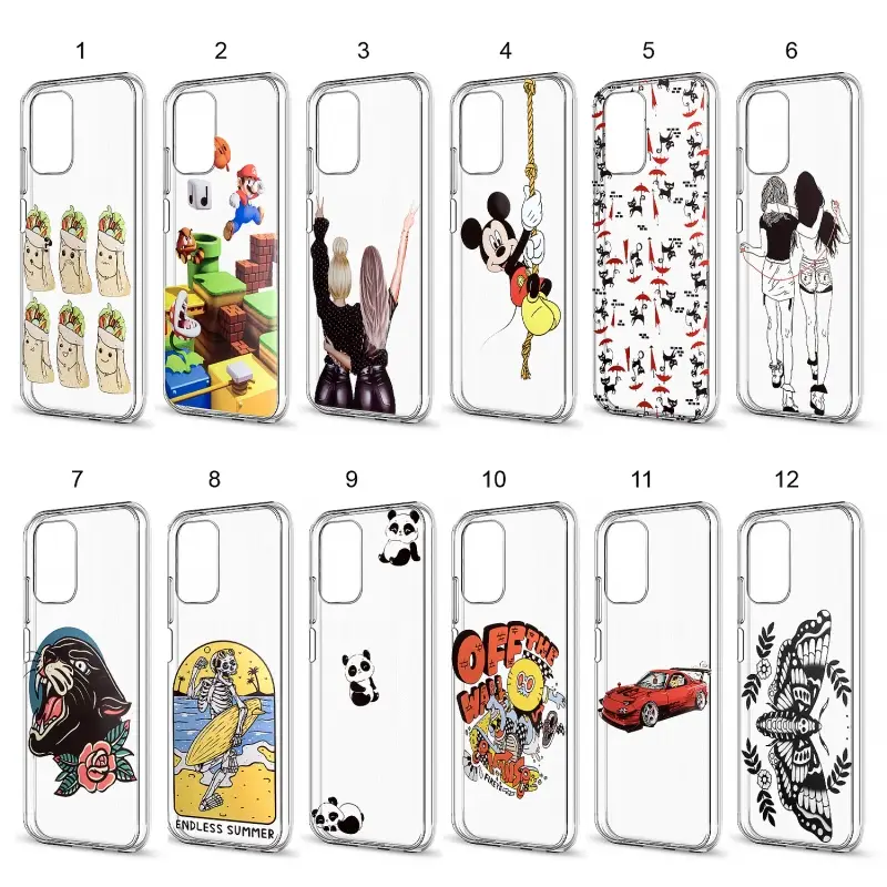 Чехол Samsung A03S TPU 1.0mm прозрачный с принтами Чехол Samsung A03S TPU 1.0mm прозрачный с принтами