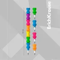 Карандаш сегментный ErichKrause &laquo;Bones&raquo;, НВ, грифель d=1.7 мм, в блистере