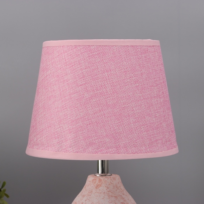 Лампа настольная Лампа настольная "Какао" 1х40Вт Е14 розовый 20х20х34см