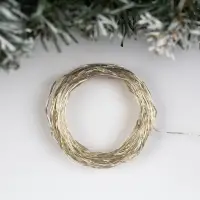 Гирлянда &laquo;Нить&raquo; 10 м, роса, IP20, серебристая нить, 100 LED, свечение мульти, 12 В