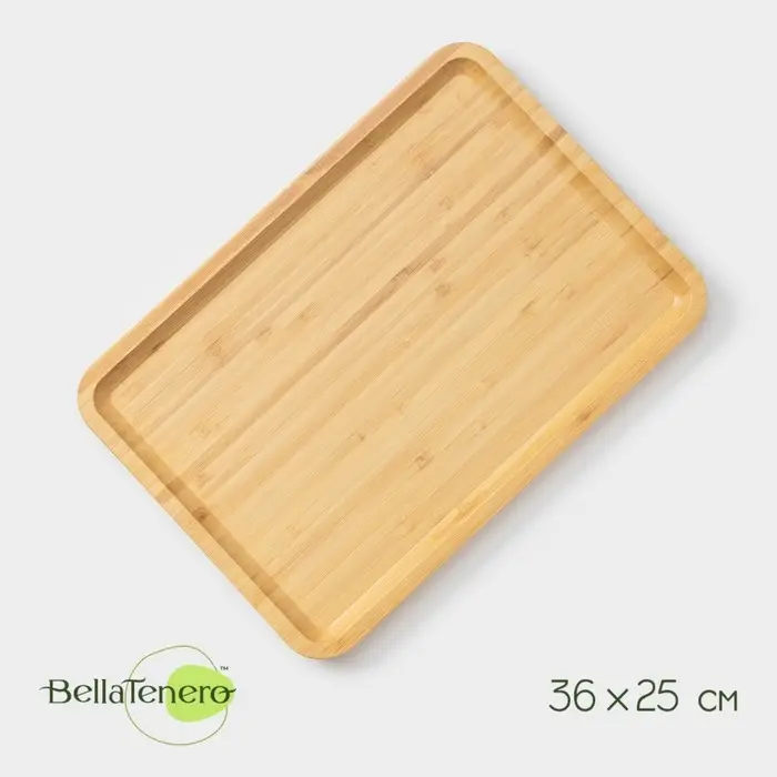 Блюдо для подачи BellaTenero Striata, прямоугольное, 36&times;25 см, бамбук