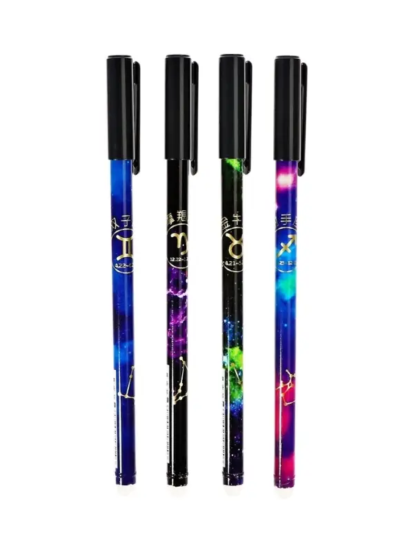 Стираемая ручка &laquo;Знаки зодиака&raquo;, гелевая, синий стержень, узел 0.5 мм, МИКС