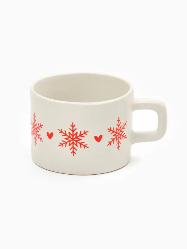 Кружка керамическая новогодняя «Зимняя романтика», 320 мл, ручная работа