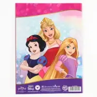 Цветная бумага, А4, 18 листов, 10 цветов, немелованная, односторонняя, на скрепке, 48 г/м², «Принцессы» Цветная бумага, А4, 18 листов, 10 цветов, немелованная, односторонняя, на скрепке, 48 г/м², «Принцессы»