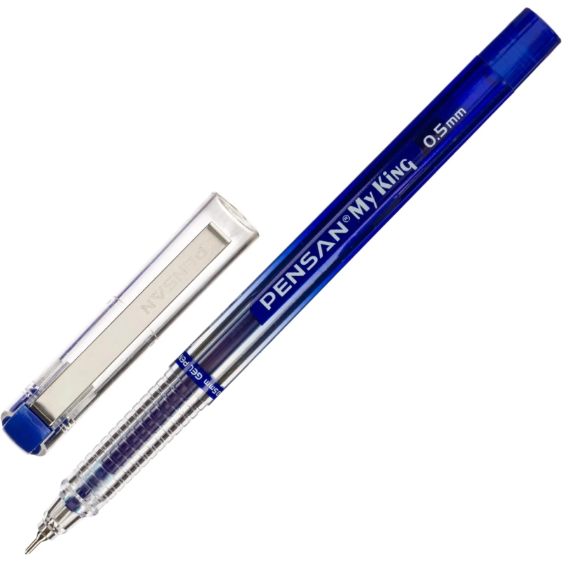 Ручка гелевая неавтомат. MY-KING GEL PEN METAL CLIP 0,5мм, синий