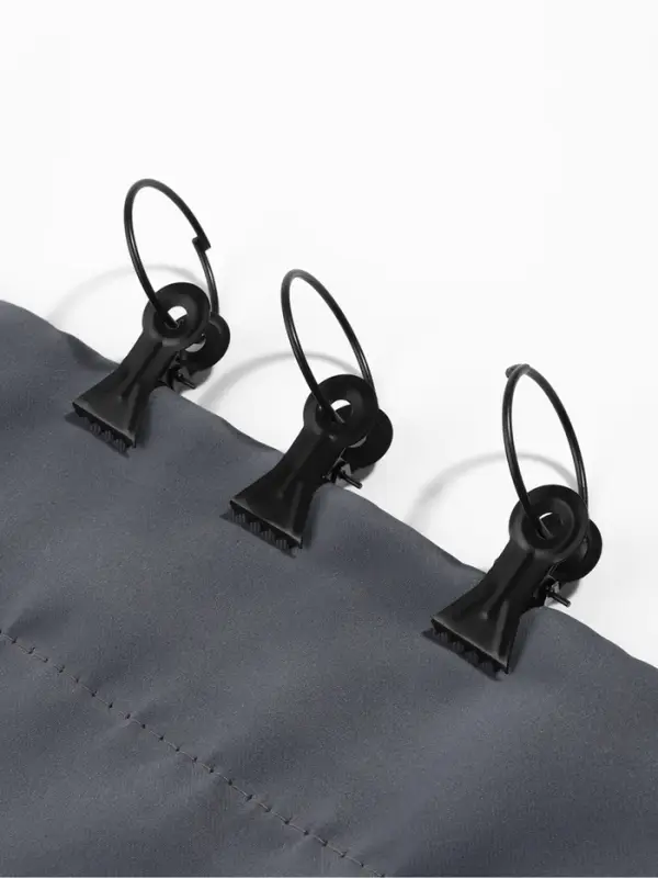 Кольцо для карниза, с зажимом, d=32/36 мм, 20 шт., чёрное