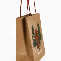 Набор подарочных пакетов &laquo;Ёлочки&raquo;, 3 шт,  25&times;4&times;30.5 см, 30&times;40&times;11,5 см, 18&times;23&times;10 см