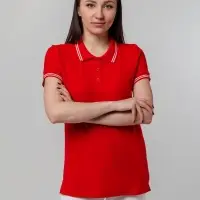 Рубашка поло женская Virma Stripes Lady, красная, размер S