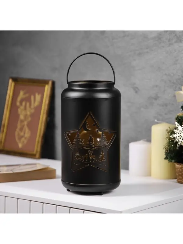 Светодиодная фигура &laquo;Звездная ночь&raquo;, 12.3&times;23 см, 1 LED, от батареек АААх3, свечение тёплое белое