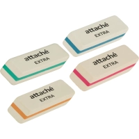 Ластик скошенный Attache Extra, нат.каучук, 50x19x8мм, ассорти