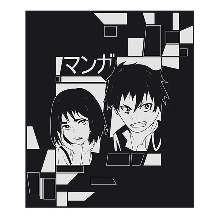 Тетрадь 48 листов в клетку Calligrata TOP &laquo;Аниме ч/б&raquo;, обложка мелованный картон, ТВИН-лак, блок офсет, белизна 95%, МИКС