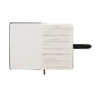 Ежедневник недатированный формат А5, с хлястиком, 112л, линия, пвх, Черный Ежедневник недатированный формат А5, с хлястиком, 112л, линия, пвх, Черный