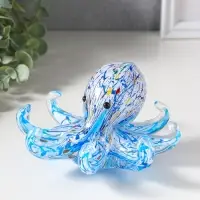 Сувенир стекло "Осьминог" под муранское стекло 15,5х15,5х8,5 см