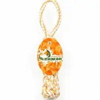 Игрушка канатная плетеная с ручкой,до 55 г, до 23 см
