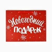 Пакет подарочный новогодний ламинированный &laquo;Новогодний подарок&raquo;, L 40&times;31&times;11.5 см