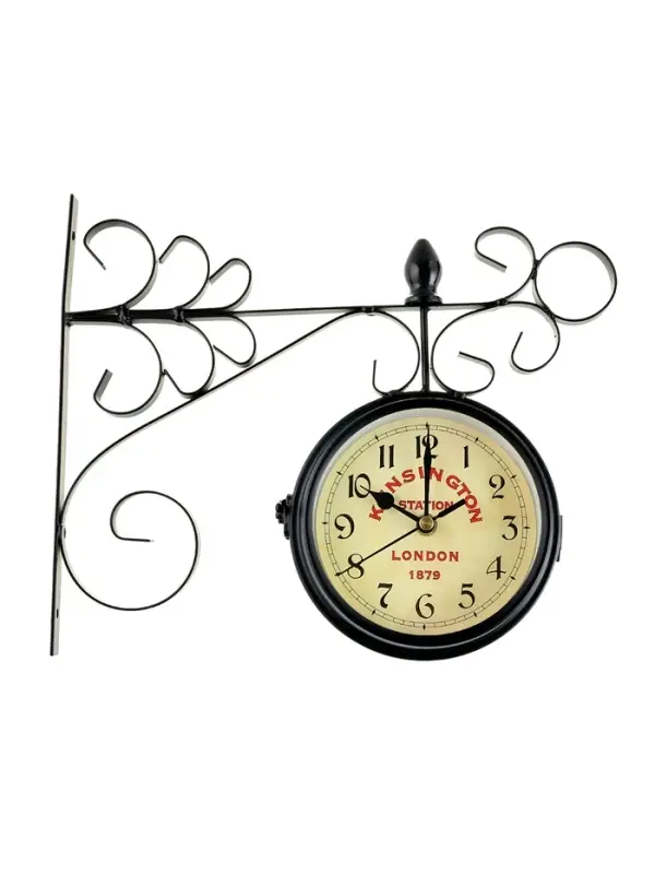 Часы настенные интерьерные &laquo;Тактоо&raquo;, двусторонние, на подвесе, бесшумные, плавный ход, 24&times;30 см, от батарейки 1&times;АА