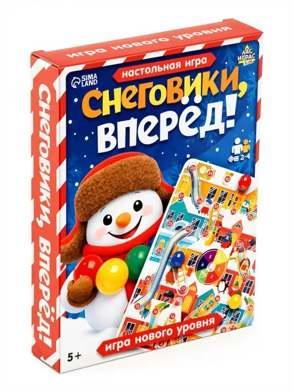 Настольная игра-бродилка &laquo;Снеговики, вперёд!&raquo;, 2-4 игрока, 4+