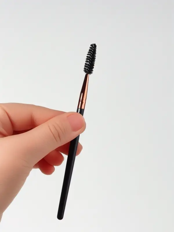 Щёточка для бровей и ресниц, 14.5 (± 1) см, чёрная, бронзовый