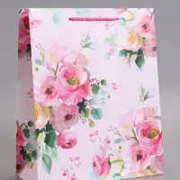 Пакет подарочный ламинированный "Комплимент" 26 х 12 х 32 см