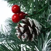 Гирлянда хвойная новогодняя &laquo;Зимнее волшебство. Иней&raquo;, ёлочная, 270 см, d=25 см, 200 веток, с шишками