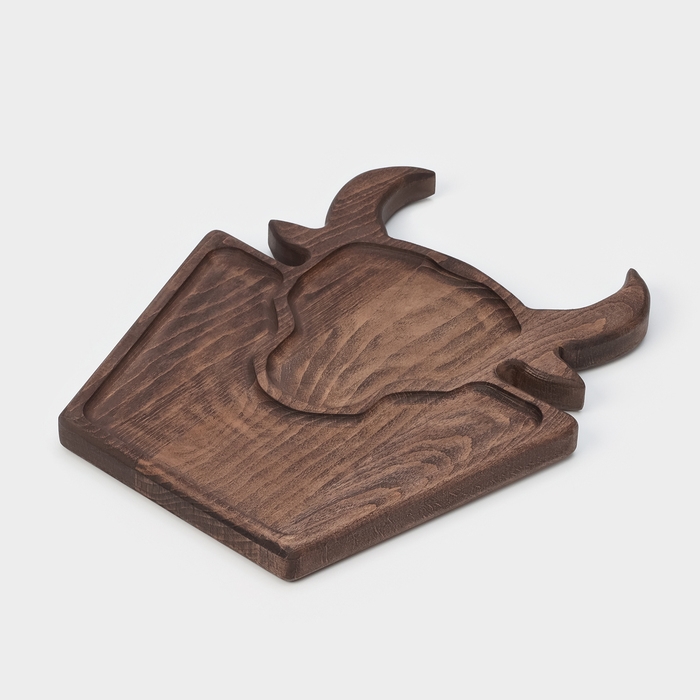 Доска для подачи блюд Wild Kitchen «Бык», 32,5×27,5×2,5 см, тёмный бук Доска для подачи блюд Wild Kitchen «Бык», 32,5×27,5×2,5 см, тёмный бук