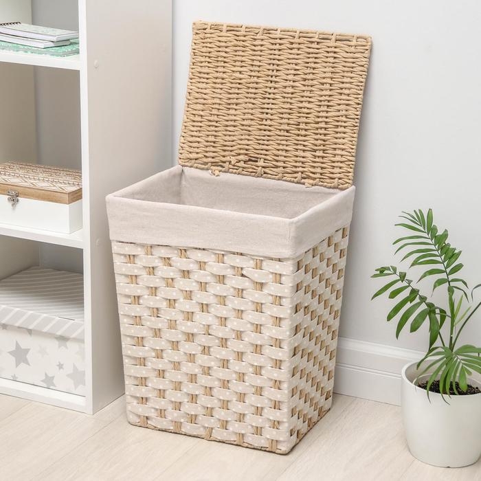 Корзина для хранения плетёная Доляна «Уют», 39×30×47 см Корзина для хранения плетёная Доляна «Уют», 39×30×47 см