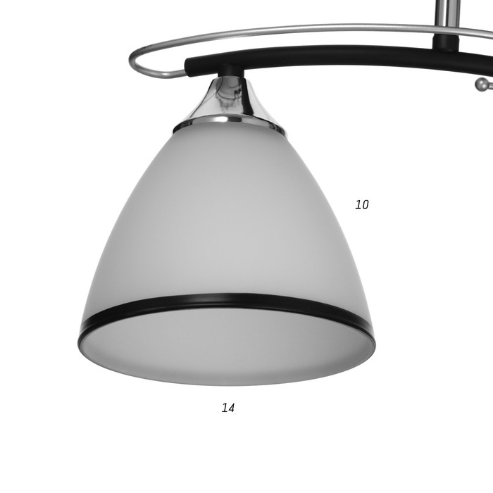 Люстра ГАЛЛОП "Сарри" 2x60Вт Е27 черный-хром